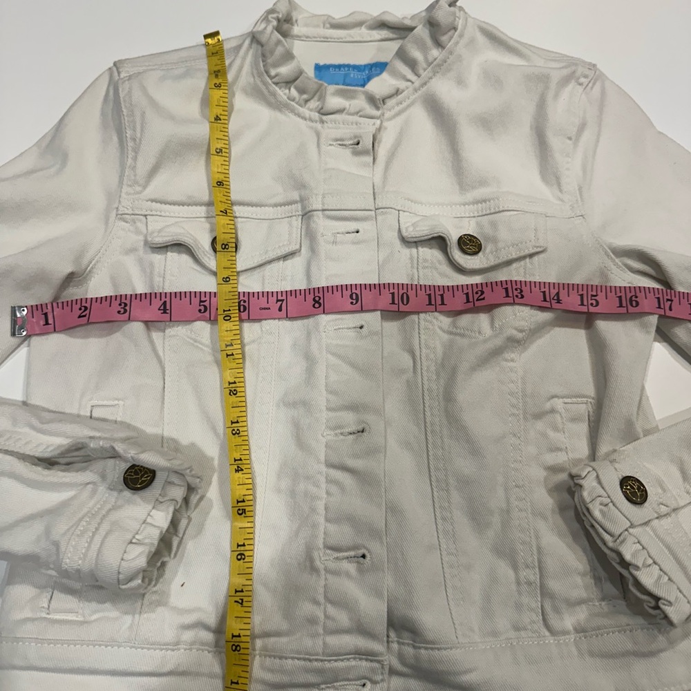Draper James Women's White‎ denim Jacket - Picture 5 of 7